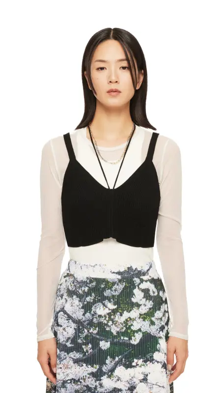 Lace-Up Knit Vest online