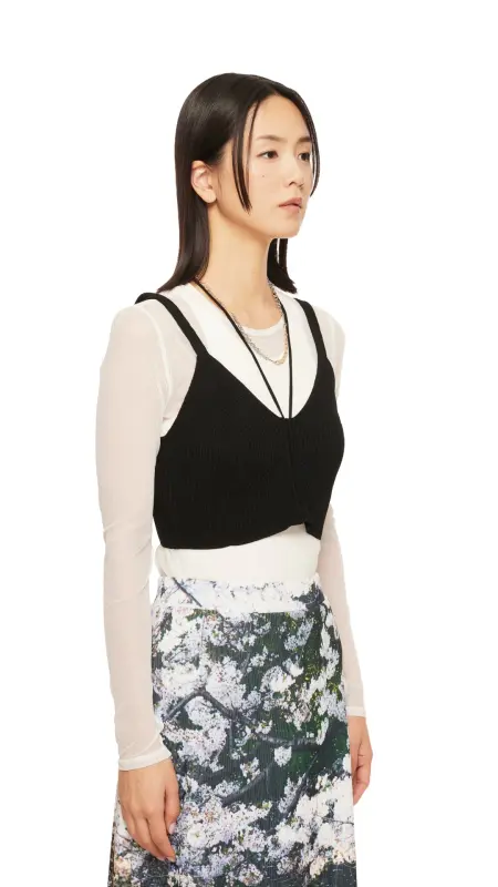 Lace-Up Knit Vest online